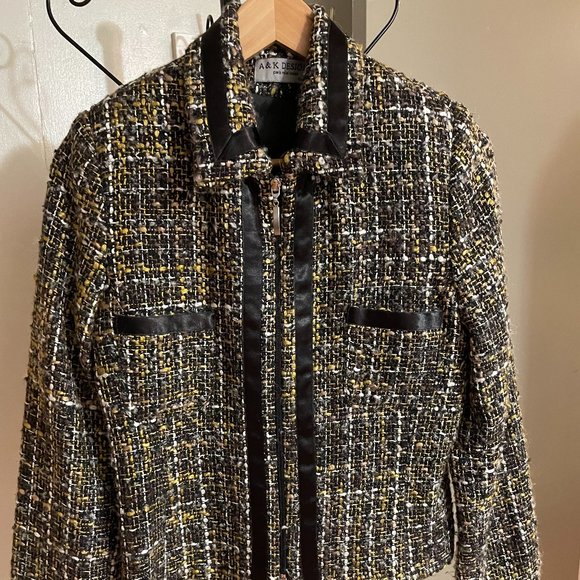 Vintage A & K DESIGNS Wool Winter Plaid Jacket - Picture 2 of 7